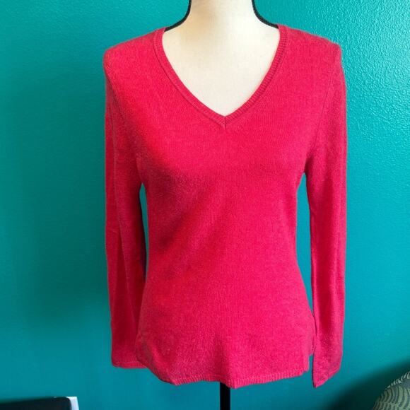 Adrienne Vittadini 2-Ply 100% Cashmere V-Neck Sweater Women's Medium - Picture 8 of 9